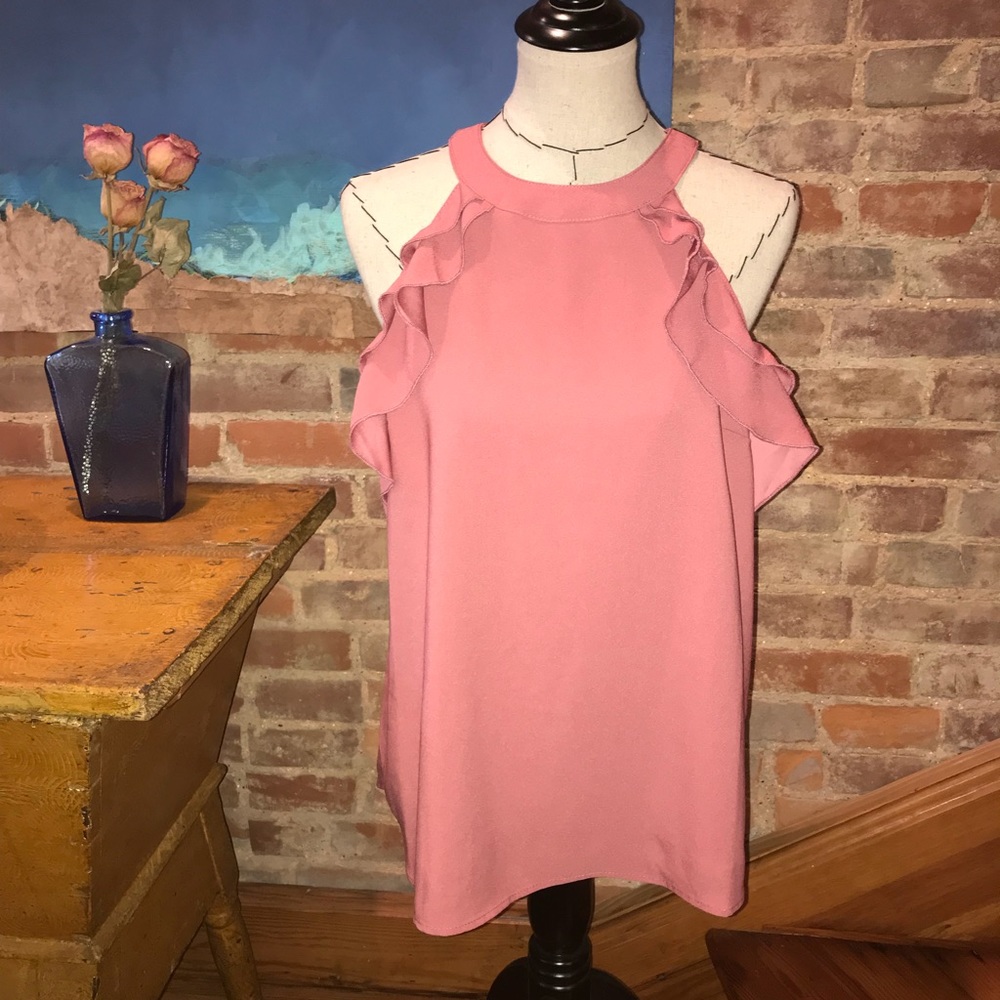 New York & Company Soho Jeans Mauve Halter M